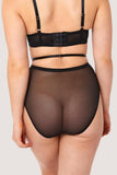 Eddie Crossover Wrap High Waist Brief - Black -