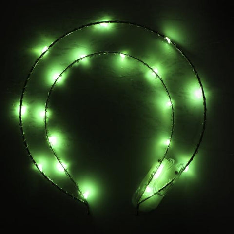 Headband with Color Lights LED Angel Halo - Green