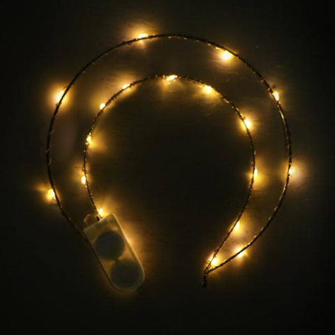 Headband with Color Lights LED Angel Halo - White