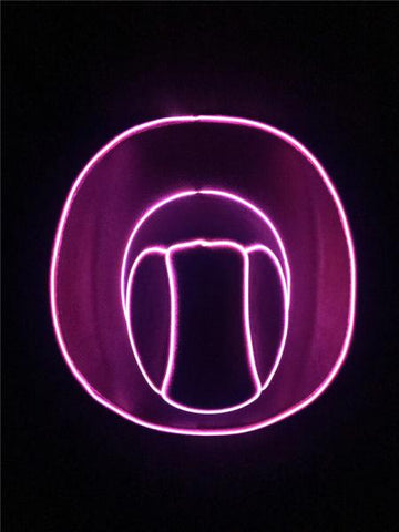 LED Cowboy Hat - Light Pink