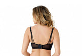 VIP Devotion Uplifting Balconette Bra - Black -