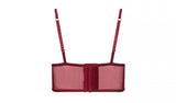 Embroidered Longline Bralette - Ruby Wine -