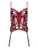 Embroidered Merrywidow - Ruby Wine -