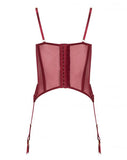 Embroidered Merrywidow - Ruby Wine -