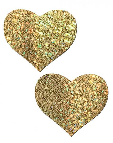 Pastease Glitter Heart - Gold O/S