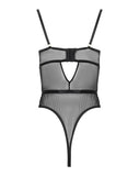 Embroidered Underwire Bodysuit - Black Butterflies -