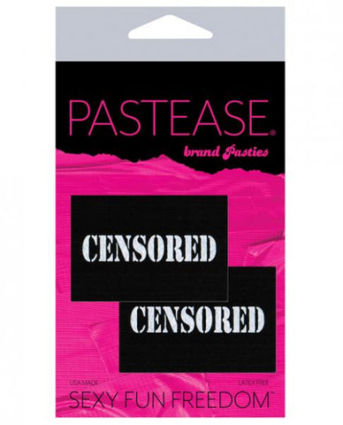 Pastease Censored Pastie - Black/White O/S