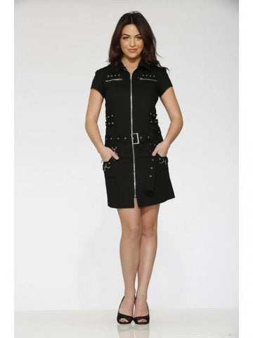 Detention Mini Dress - Black -
