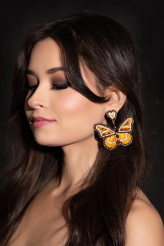 Beaded Earring - Sunrise Butterfly