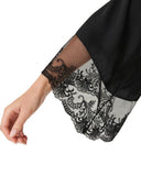 Marseille Luxury Satin Kimono - Black -