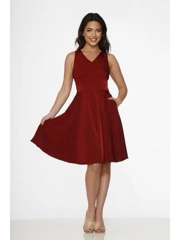 Occasion Swing Dress - Burgundy -