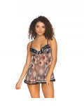 Ruffles Galore Babydoll with Hipster Panty - Cherry Rose -