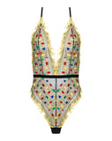 Embroidery Teddy - Mesh Jewel/Velvet -