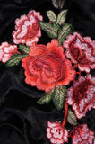 G-String - Black Embroidered Appliques -