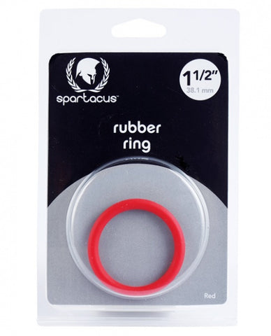 Spartacus 1.5" Rubber Cock Ring - Red