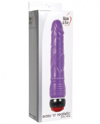 Adam &amp; Eve Easy O Realistic Jelly Vibe - Purple