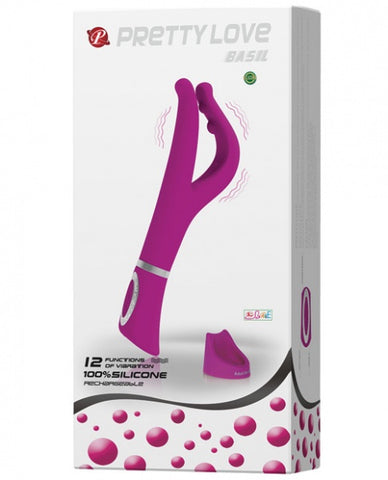 Pretty Love Basil Dual Vibrator - Purple