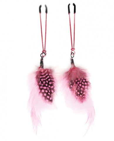Bijoux de Nip Colored Feather w/Pink Tweezer Clamp