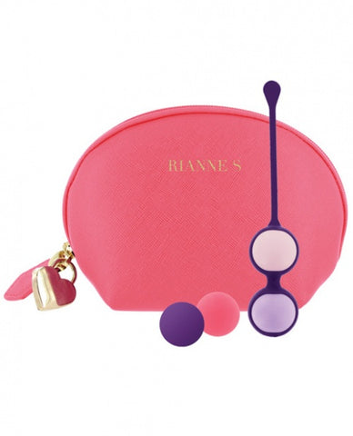 Rianne S Pussy Playballs w/Cosmetic Case - Coral Rose