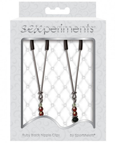 Sexperiments Ruby Black Nipple Clamps