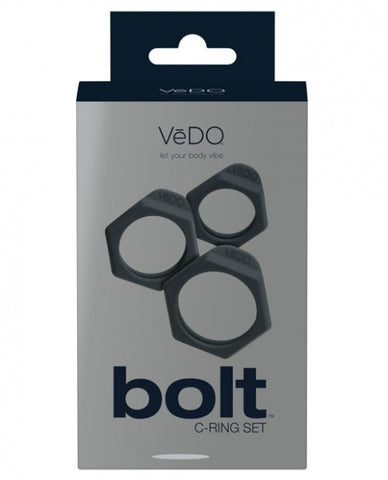 VeDO Bolt C Ring Set - Just Black Pack of 3