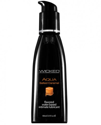 Wicked Sensual Care Aqua Waterbased Lubricant - 2 oz Salted Caramel